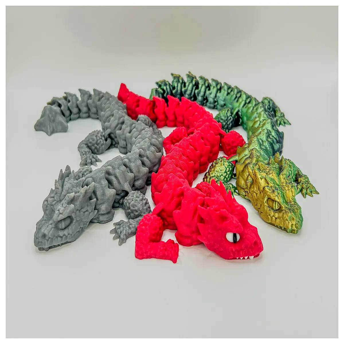 Articulating Dragon Joint Rotating Sculpture Accessory Decorative Figurine Garden Landscape Ornament Stone Carving Art