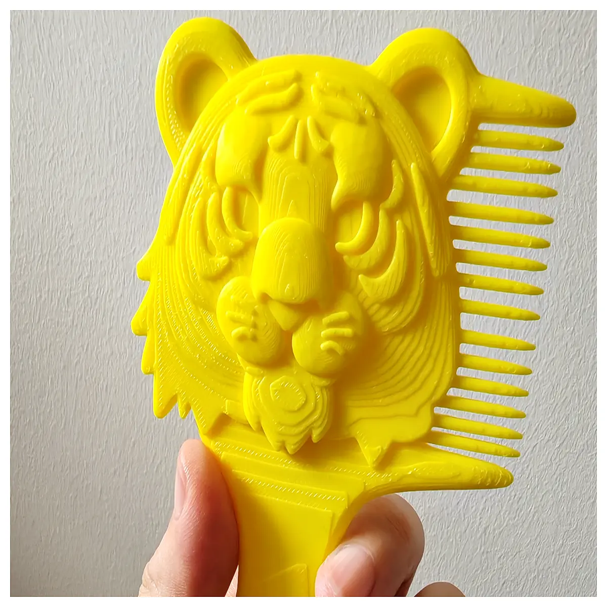 Tiger Head Comb 3D Relief Sculpture Pet Grooming Brush Animal Hair Brush Toy Comb Children Birthday Gift