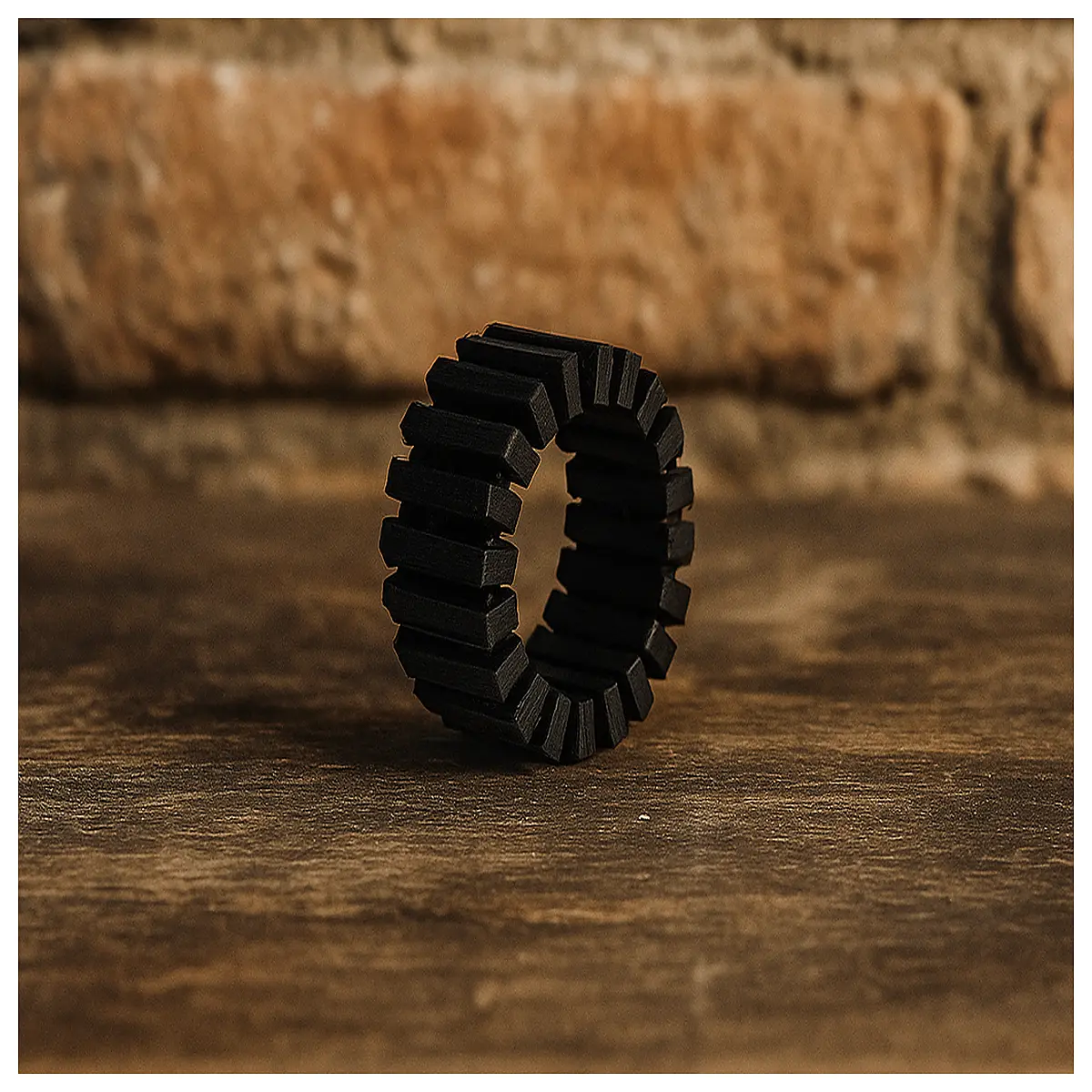 Black d Ring Matte 3D Printed Jewelry Accessory Ring Design Bracelet Black Ring Matte Ring 3D Printed Jewelry