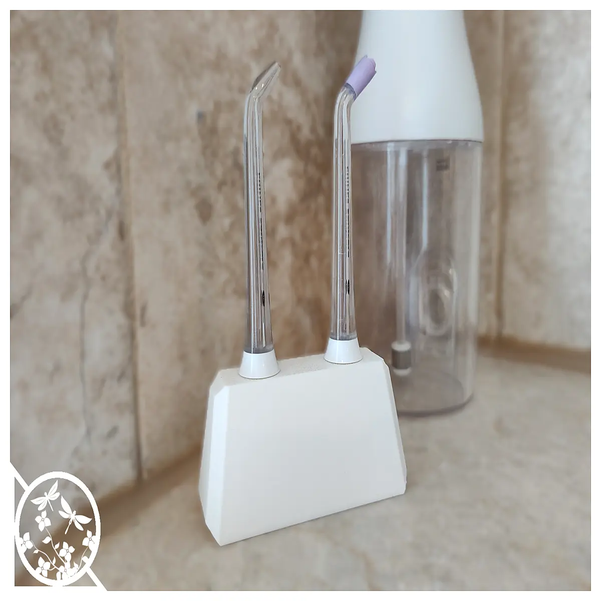 Water Flosser Nozzle Holder Rotating Support Brush Head Accessory Dental Hygiene Quick Clean