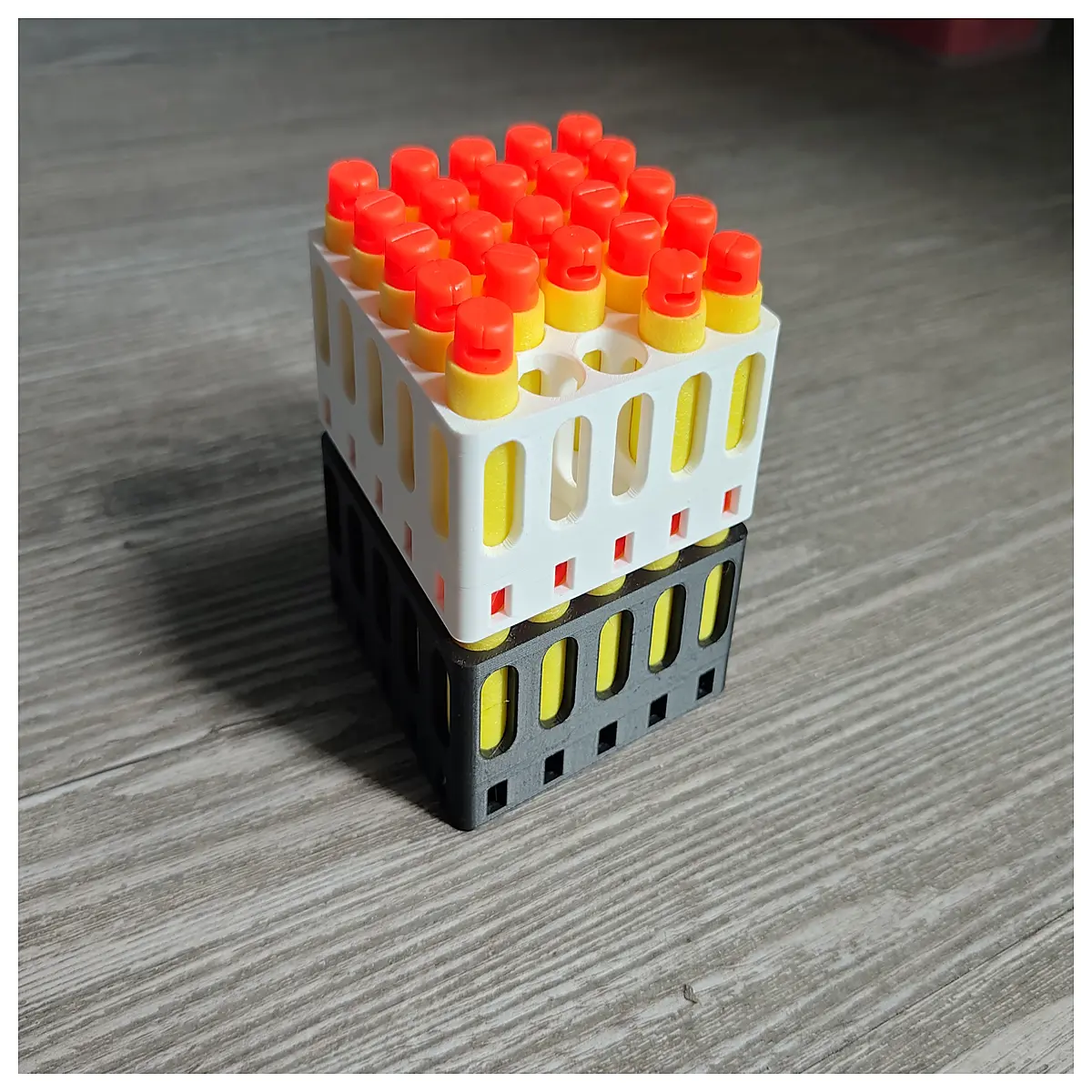 stackable foam dart storage box organizer for blaster ammo case with lid