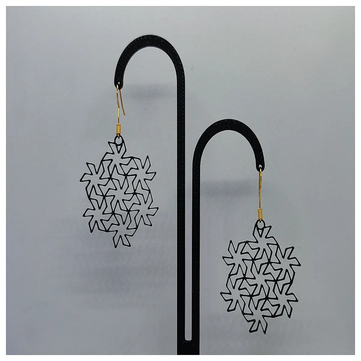 Geometric Snowflake Earrings Women s Style Ice Theme Earrings Minimalist Fashion Jewelry Aesthetic Accessories Snowflake Earrings Girls