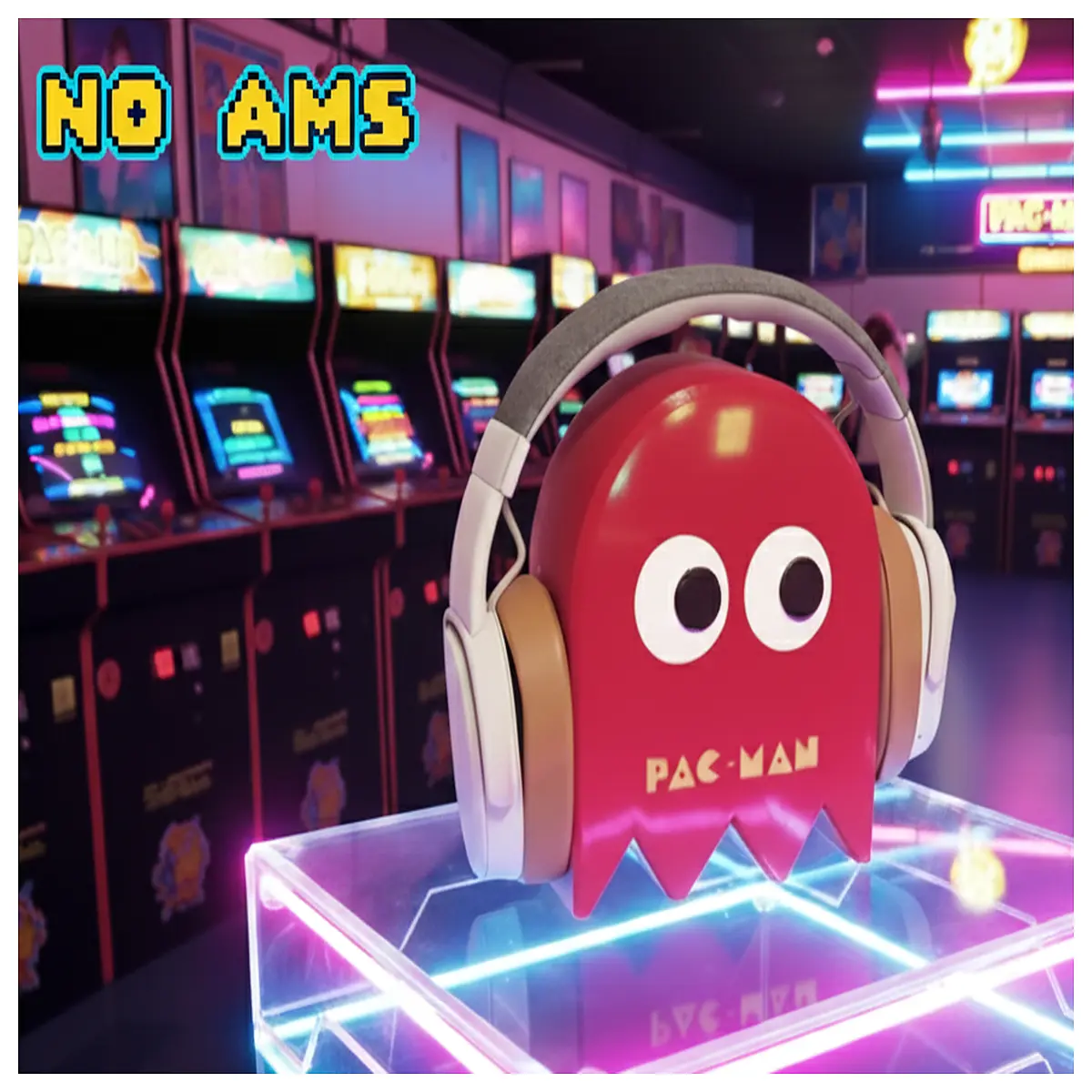 Pac Man Headset Hook 3D Model Earbud Holder Phone Earbud Stand Pac Man Accessory