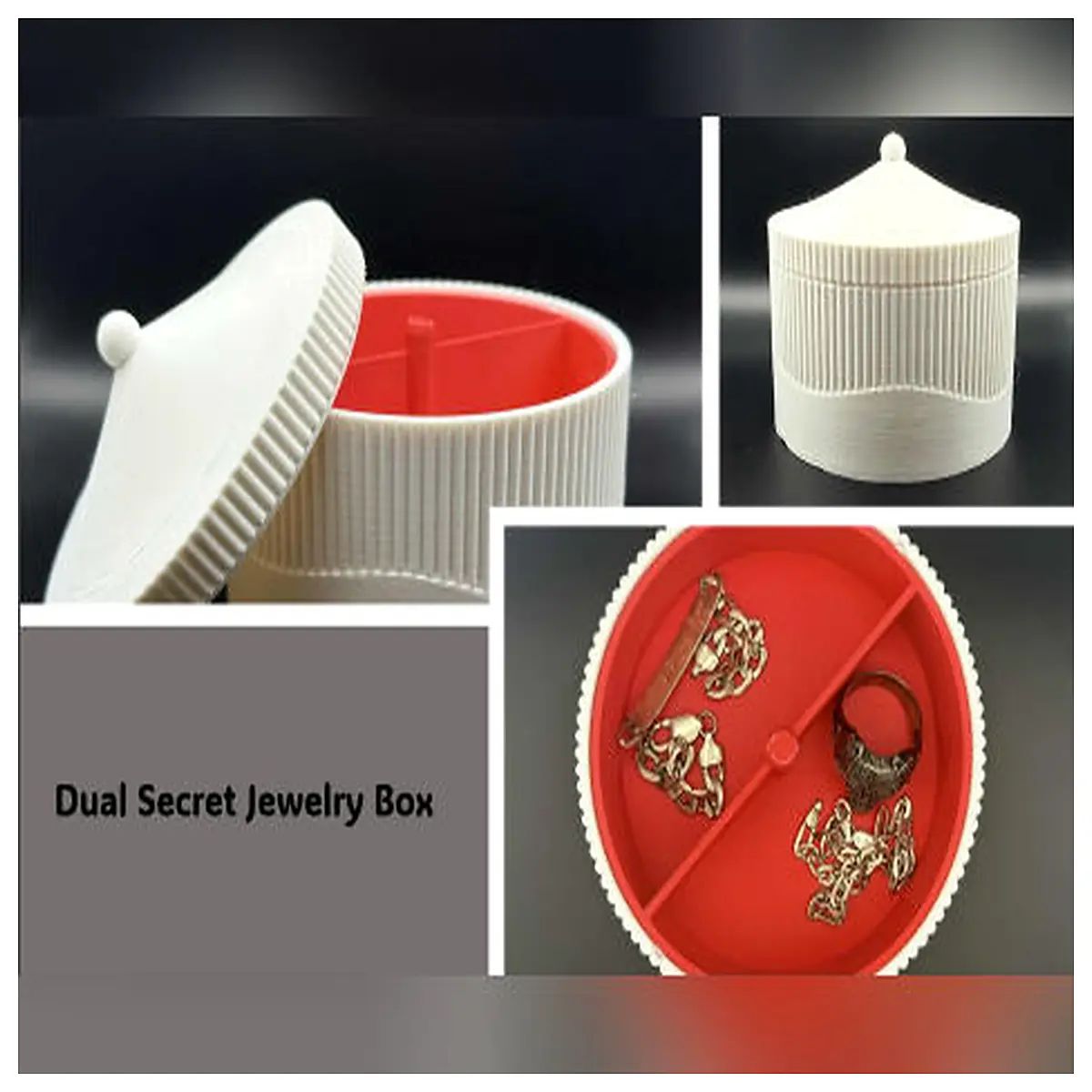 double layer jewelry box with hidden compartment lockable organizer for rings necklaces earrings travel storage