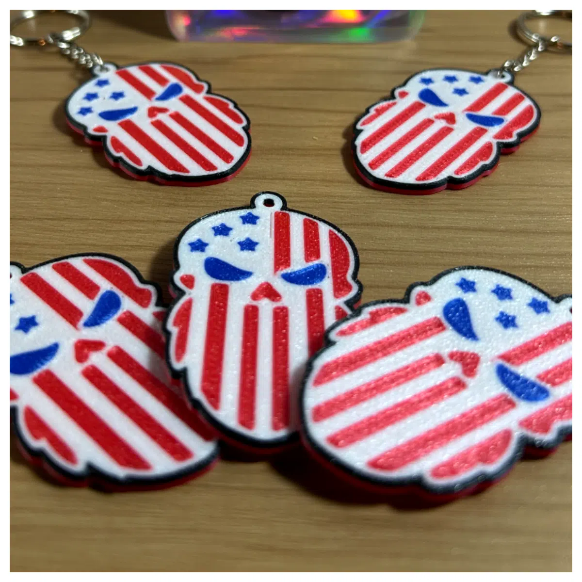 Bearded Skull Keychain Skeleton Design Creative Decoration Gothic Style Collectible Keyring Charm