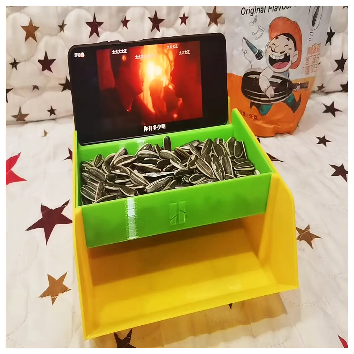 Drama Watching Snack Box Detachable Compartment Snack Tray Phone Tablet Holder Viewing Accessory Snack Storage