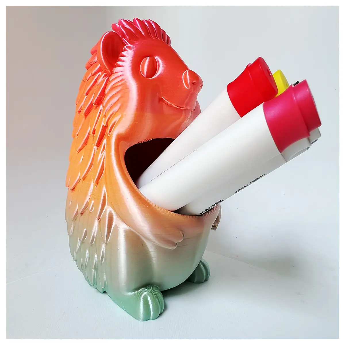 Hedgehog Pencil Holder Desktop Organizer Creative Decoration Lazy Person Gadget Multi Function Storage Box Office School Supplies