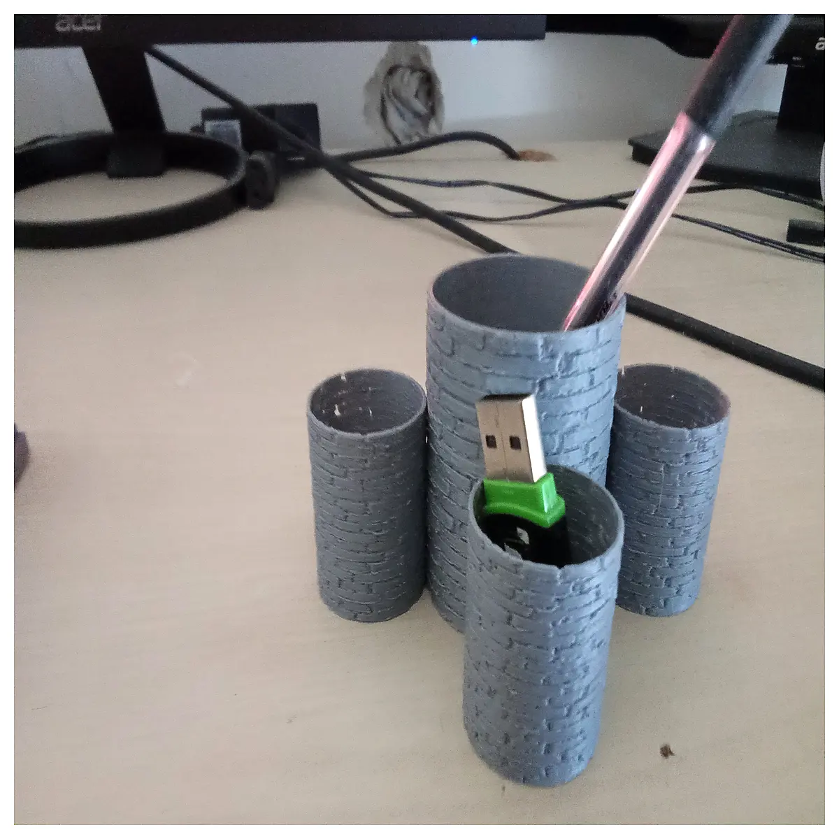 cute modular desk organizer blocks stackable pen holder for office supplies aesthetic storage cubes