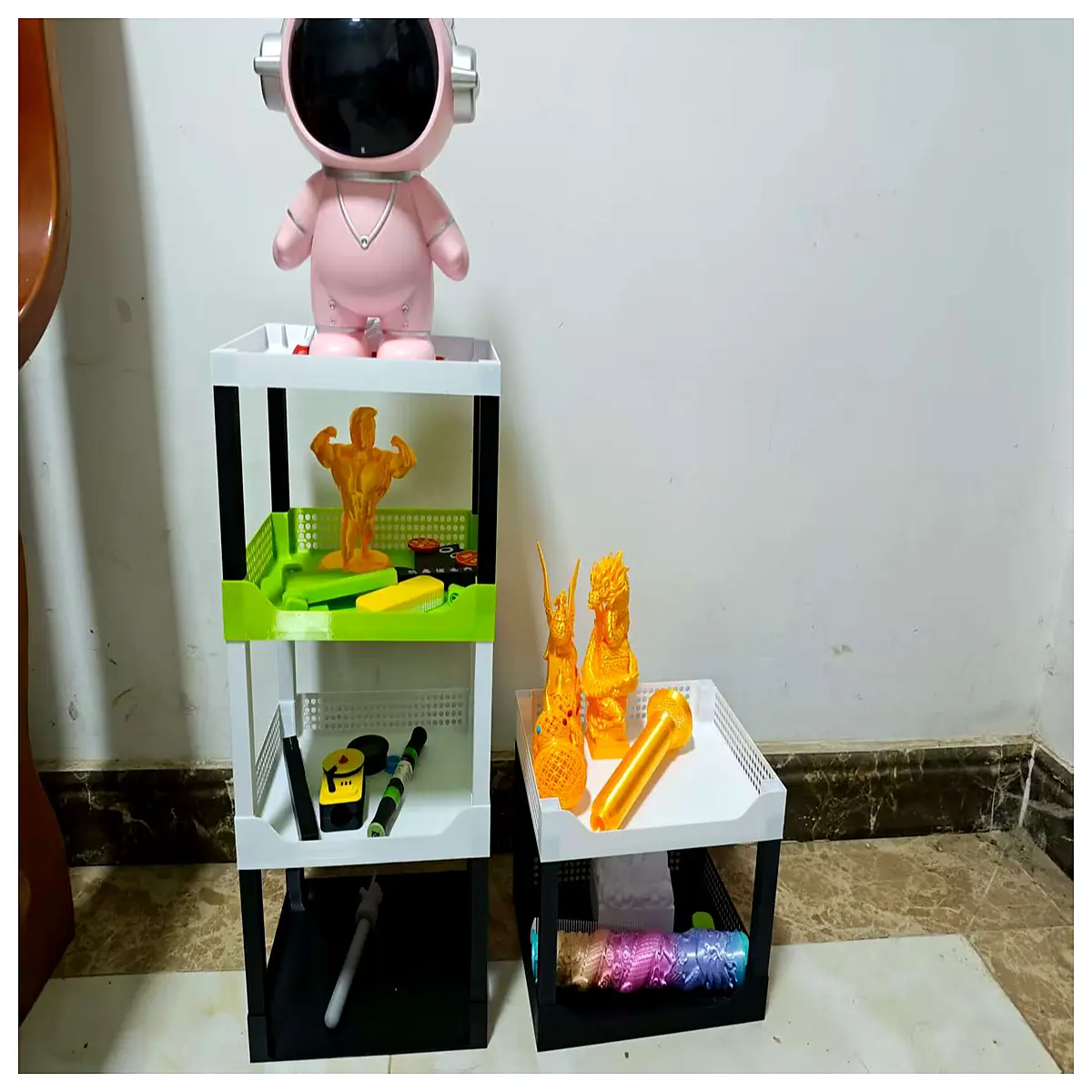 Stackable Shelving Unit Kitchen Storage Living Room Display Office Organization Home Space Optimization Storage Solutions