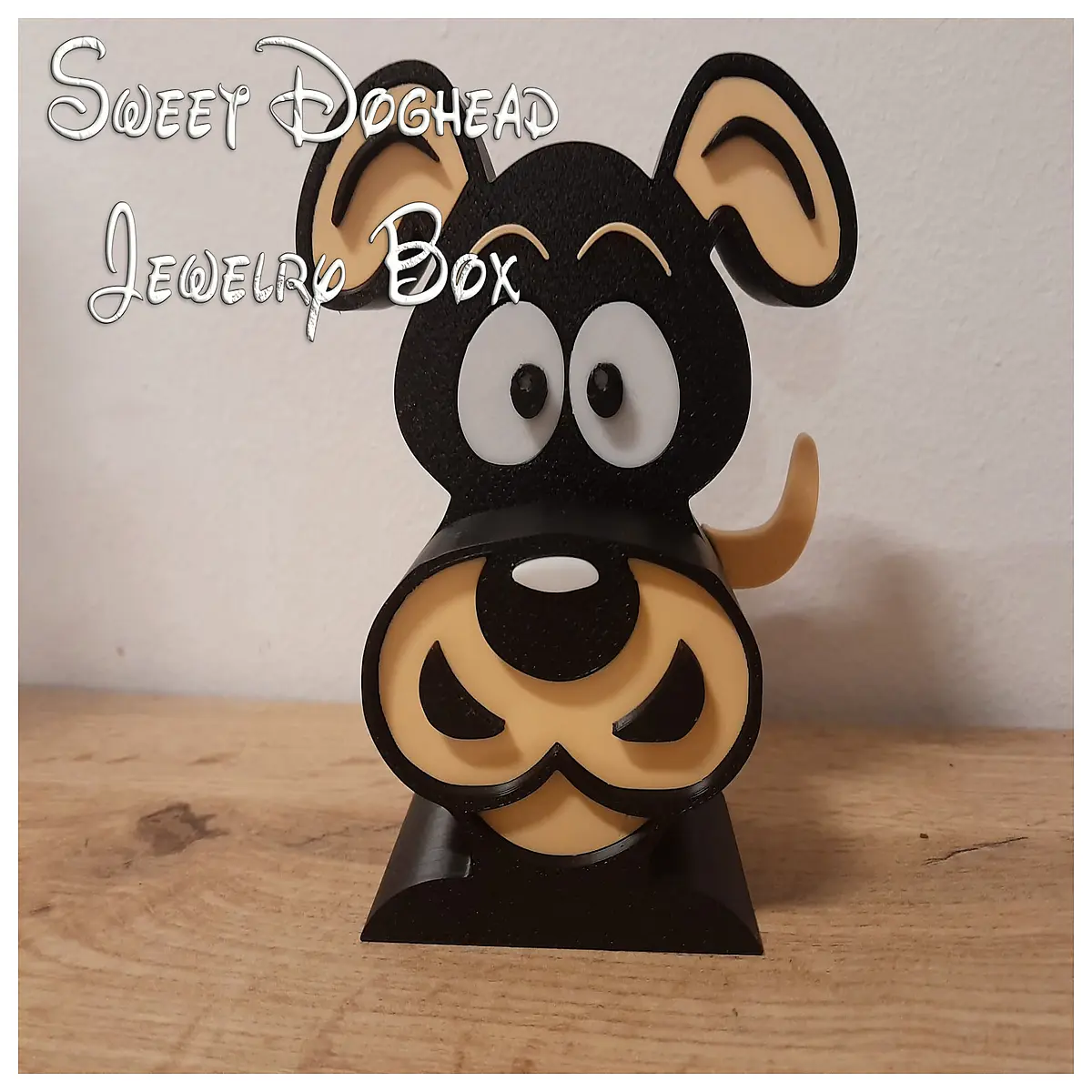 Cute Sweet Dog Headpiece Box Pet Accessory Storage Box Toy Parts Box Children Birthday Gift Jewelry Organizer