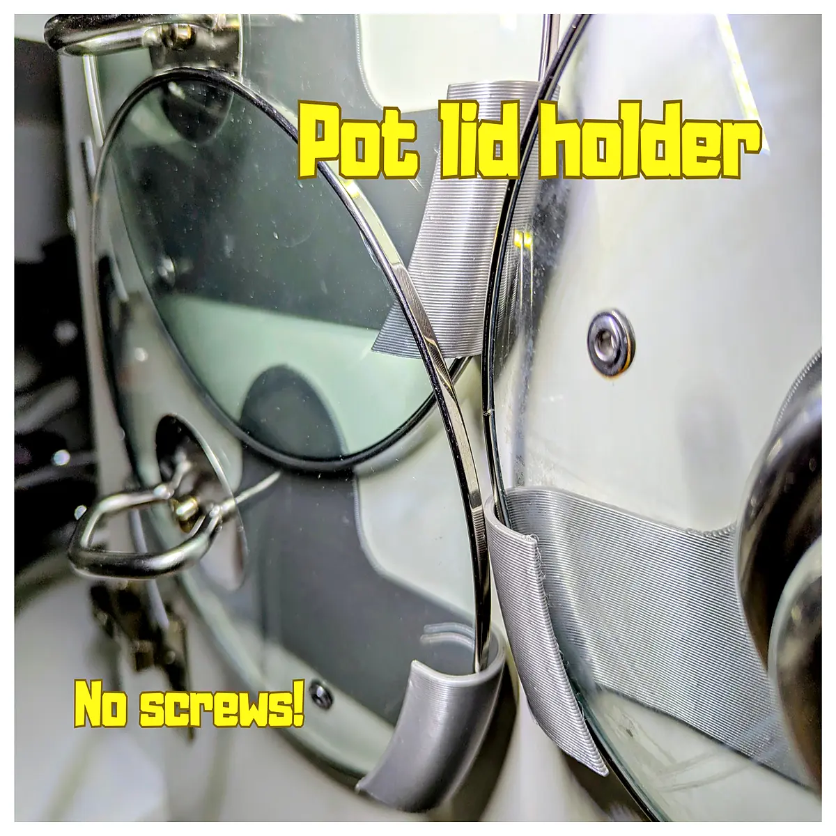 Self Adhesive Pot Lid Holder Kitchen Wall Mounted No Screws Easy Installation Pot Lid Organizer Quick Install Kitchen Accessories