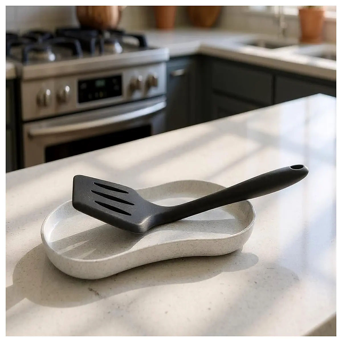 Kitchen Utensil Holder Spoon Ladle Rest Shelf Cabinet Storage Organizer Kitchenware Accessories