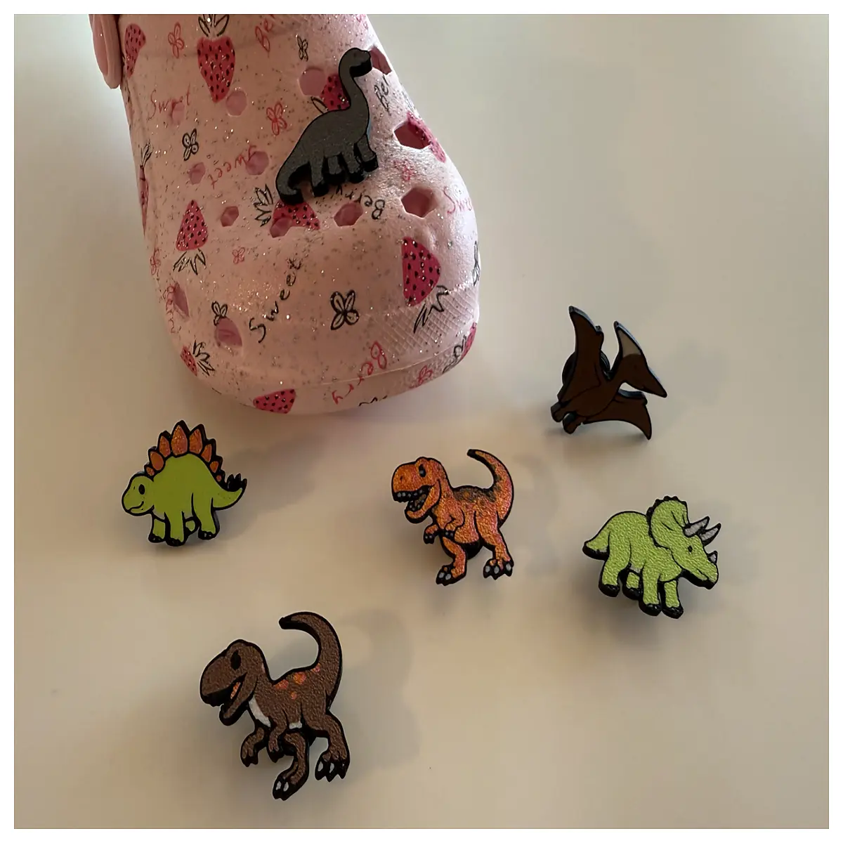 cute dinosaur charms for shoes resin dino keychain bag pendant funny animal shoe accessories