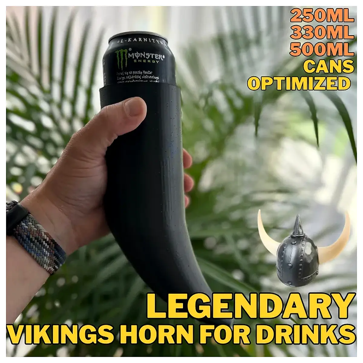 horn beer mug holder for 250ml can nordic drinking horn gift