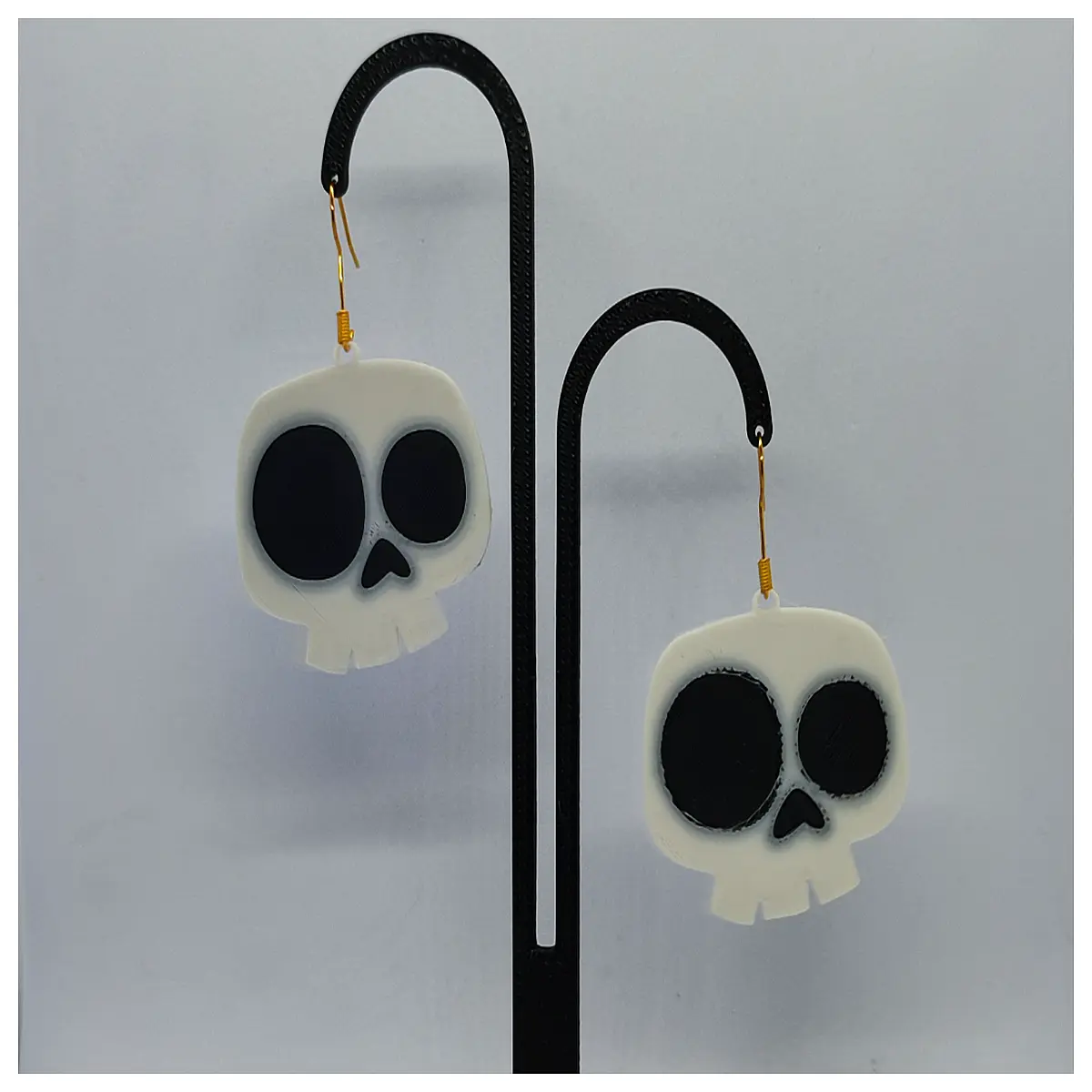 Cute Skeleton Earrings for Girls Teen Sweet Decorative Accessories Black White Mini Bone Stud Earrings Girlfriend