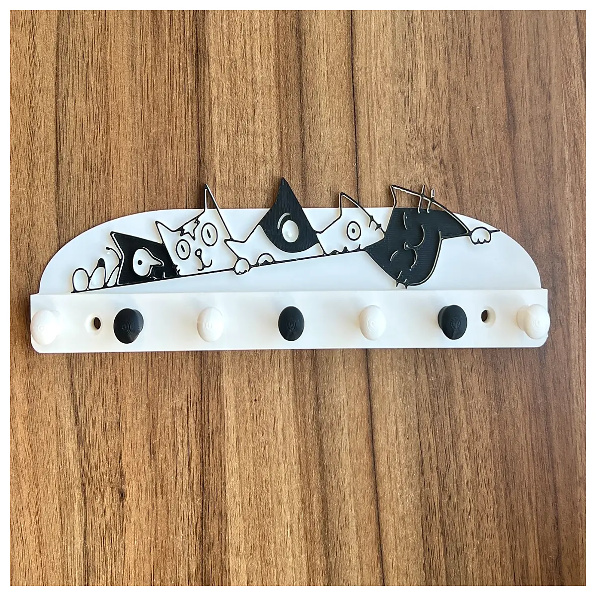 cat key holder wall mount cute animal hook for entryway cat paw key rack organizer hanging cat head keyring dispenser