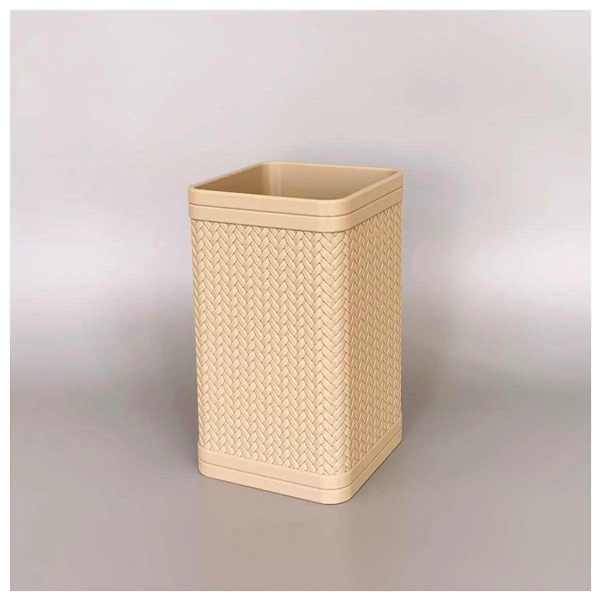 rattan desk trash can small office wastebasket wicker bin for home workspace storage