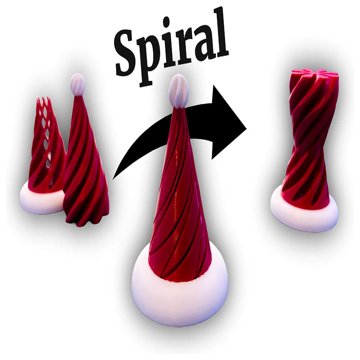 Spiral Christmas Hat Festive Decoration Kids Christmas Cap Holiday Accessory Ornament Toy
