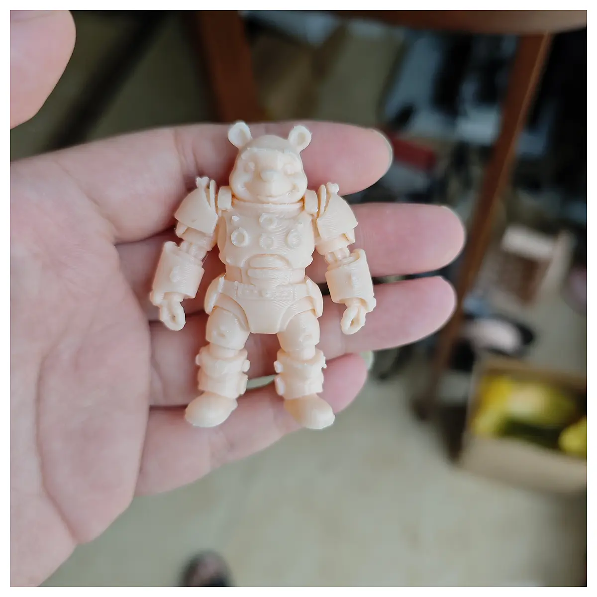 Mech Winnie the Bear Mechanical Zooming Print Toy Figure Model 1 Click Print Child Educational Toys Mechanical Toys Collectible Model