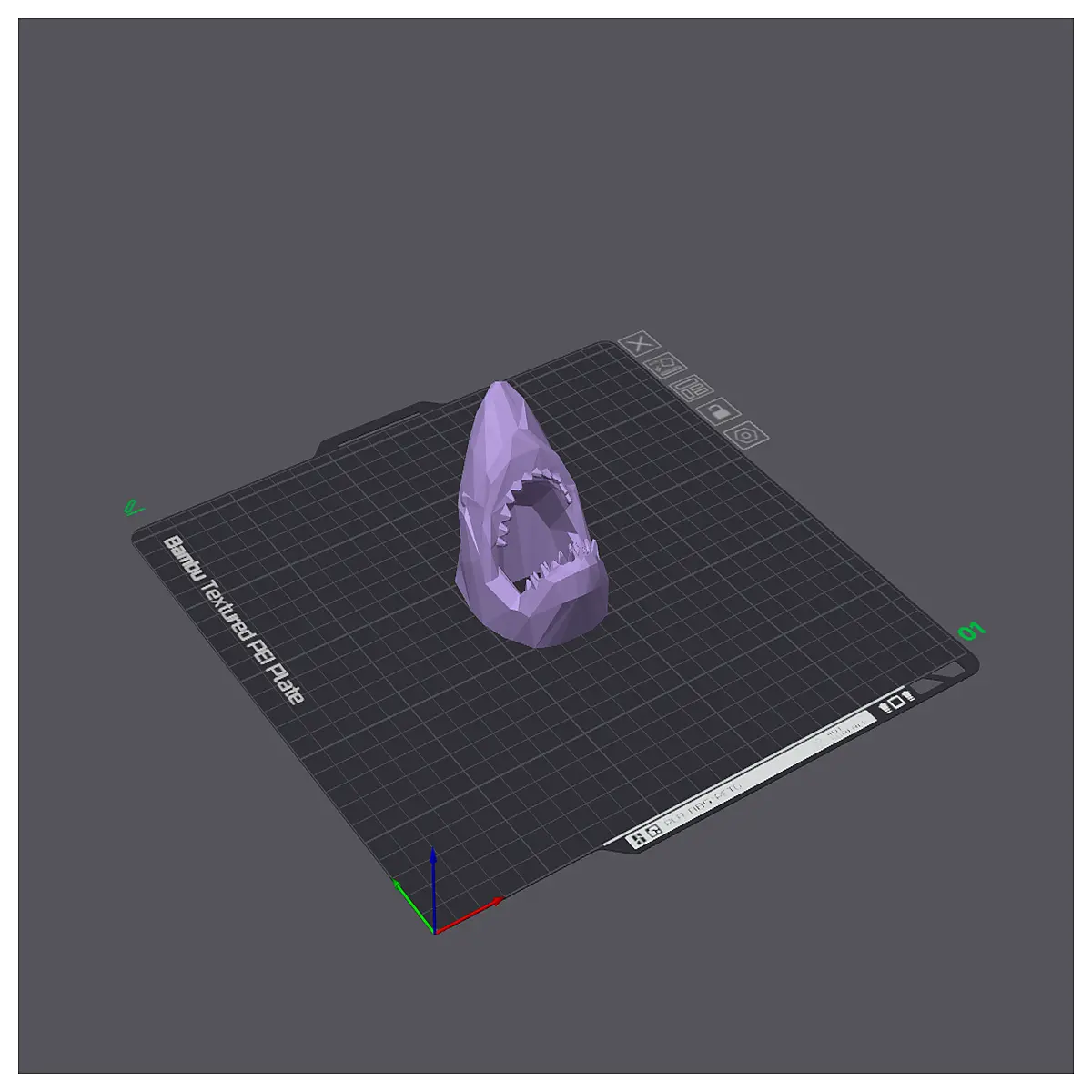 low poly shark head stl file for printing cartoon ocean animal mascot design geometric fish sculpture mesh