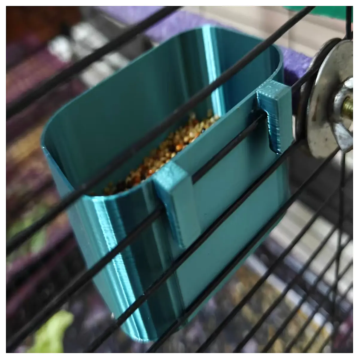 parrot food bowl stainless steel clip on cage feeder for budgie cockatiel macaw duty anti spill bird dish