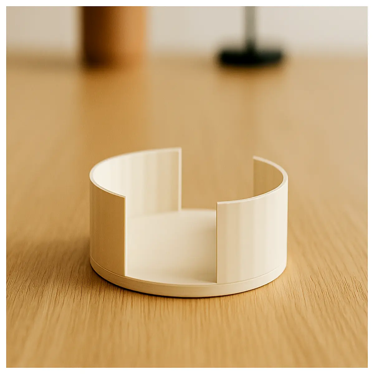 Cup Mat Organizer Stand 10cm Diameter Holds 6 Coasters Desktop Coffee Mat Storage Box Kitchen Organizer