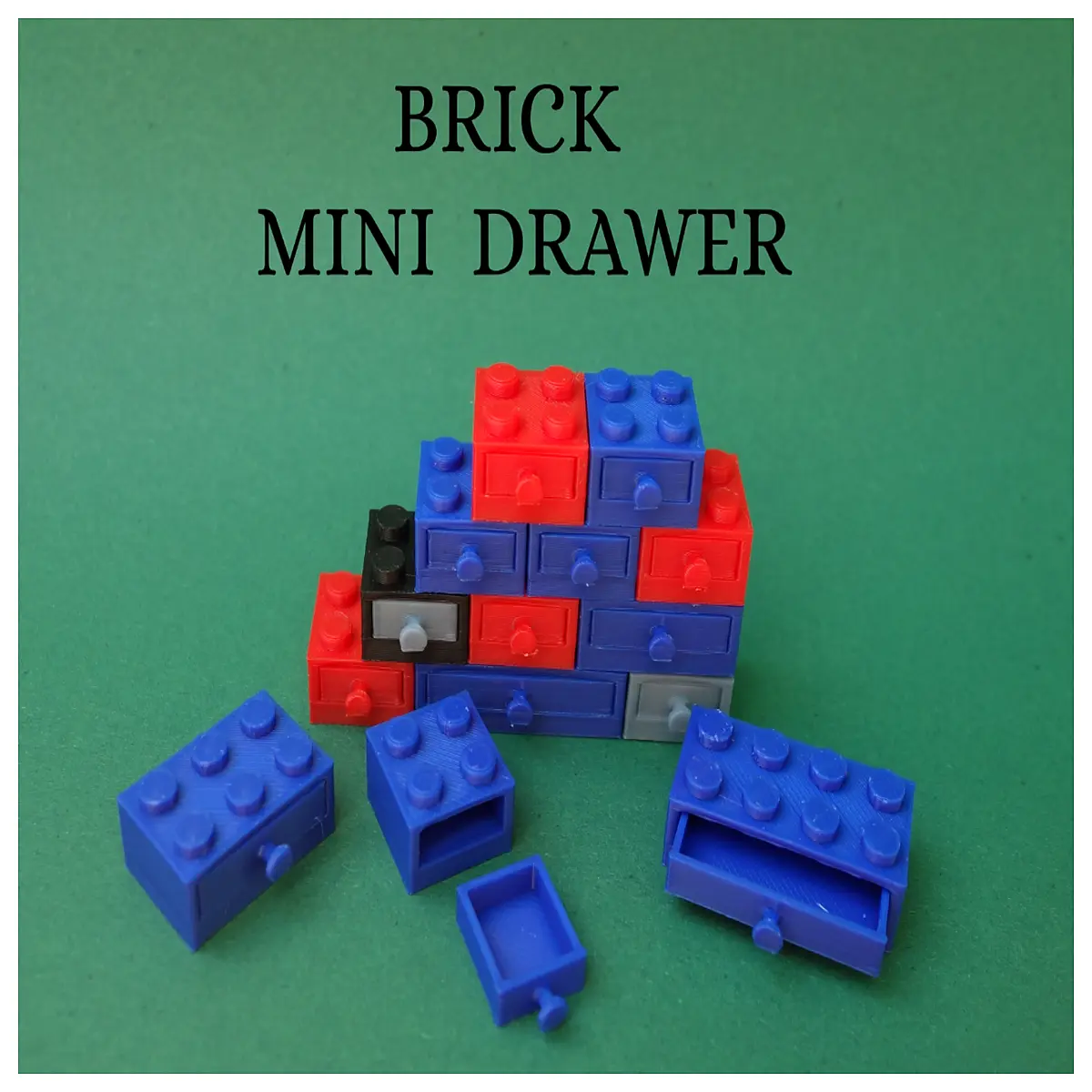 mini building block storage drawers 2x2 3x2 4x2 modular desk organizer for bricks and craft supplies