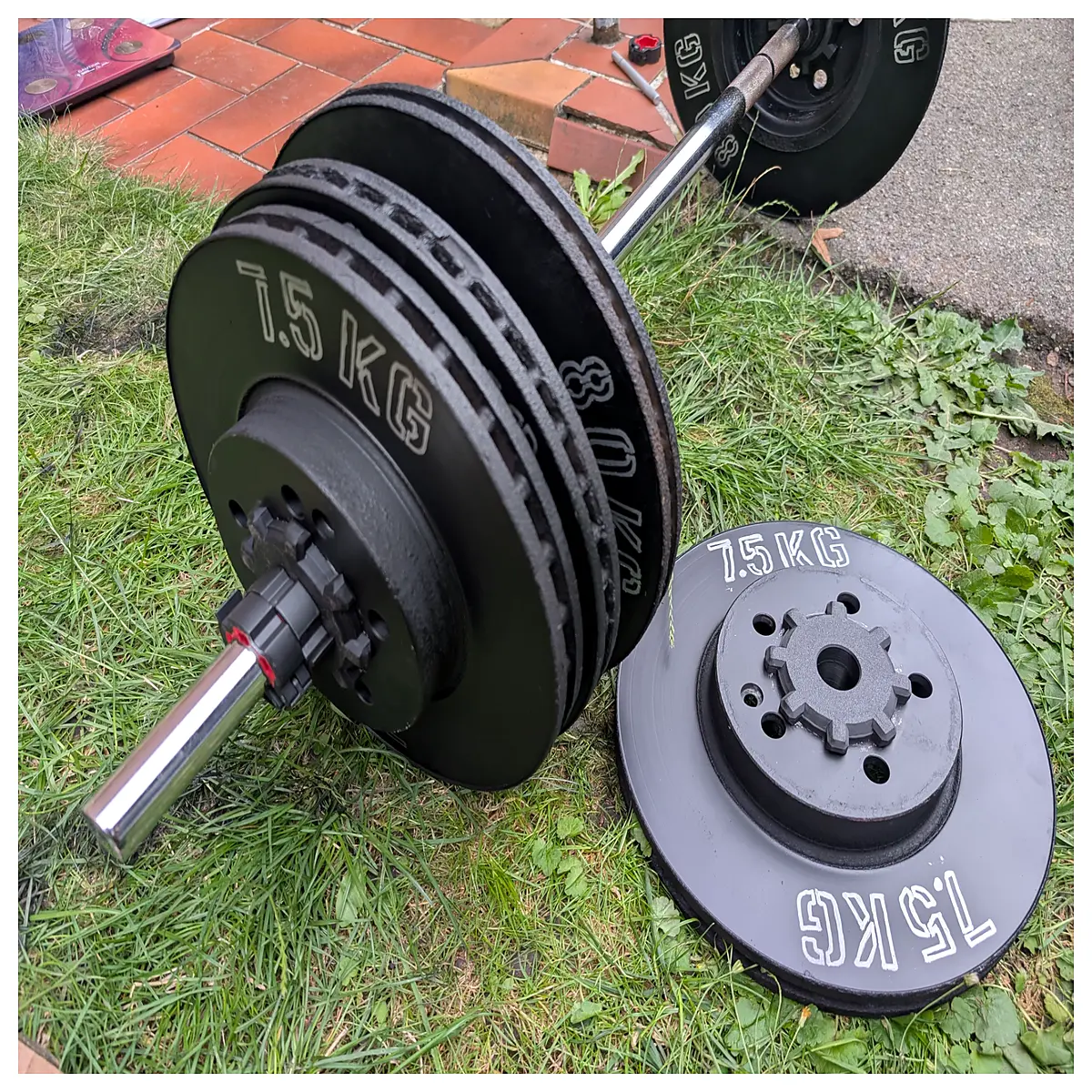 Weight Plate Adapter for Brake Pads 285mm Barbell Resistance Training Accessories Dumbbell Accessories Strength Training