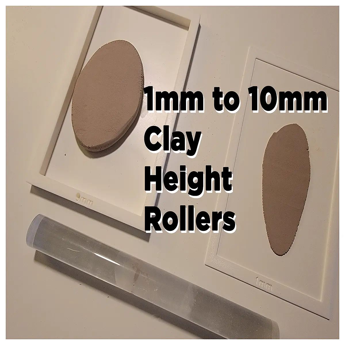 ceramic clay thickness rollers gauge spacers 1mm to 10mm graduated rolling pin slab roller for pottery wheel