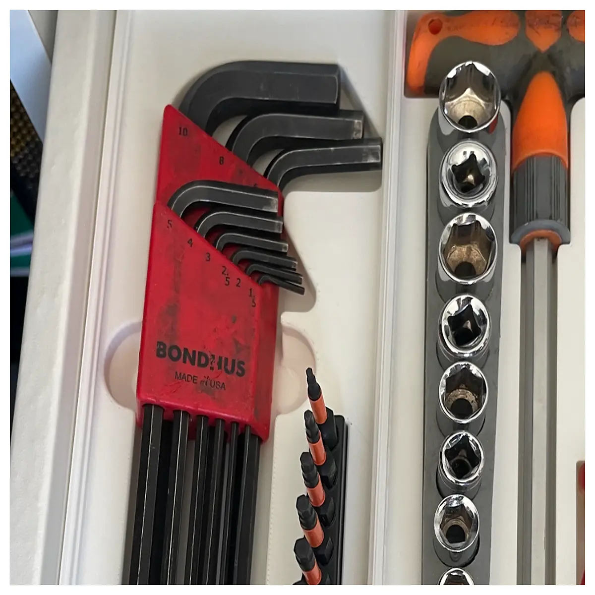 Gridfinity Socket Wrench Organizer Storage Tool Screw Driver Holder Assembly DIY Parts Storage Solution
