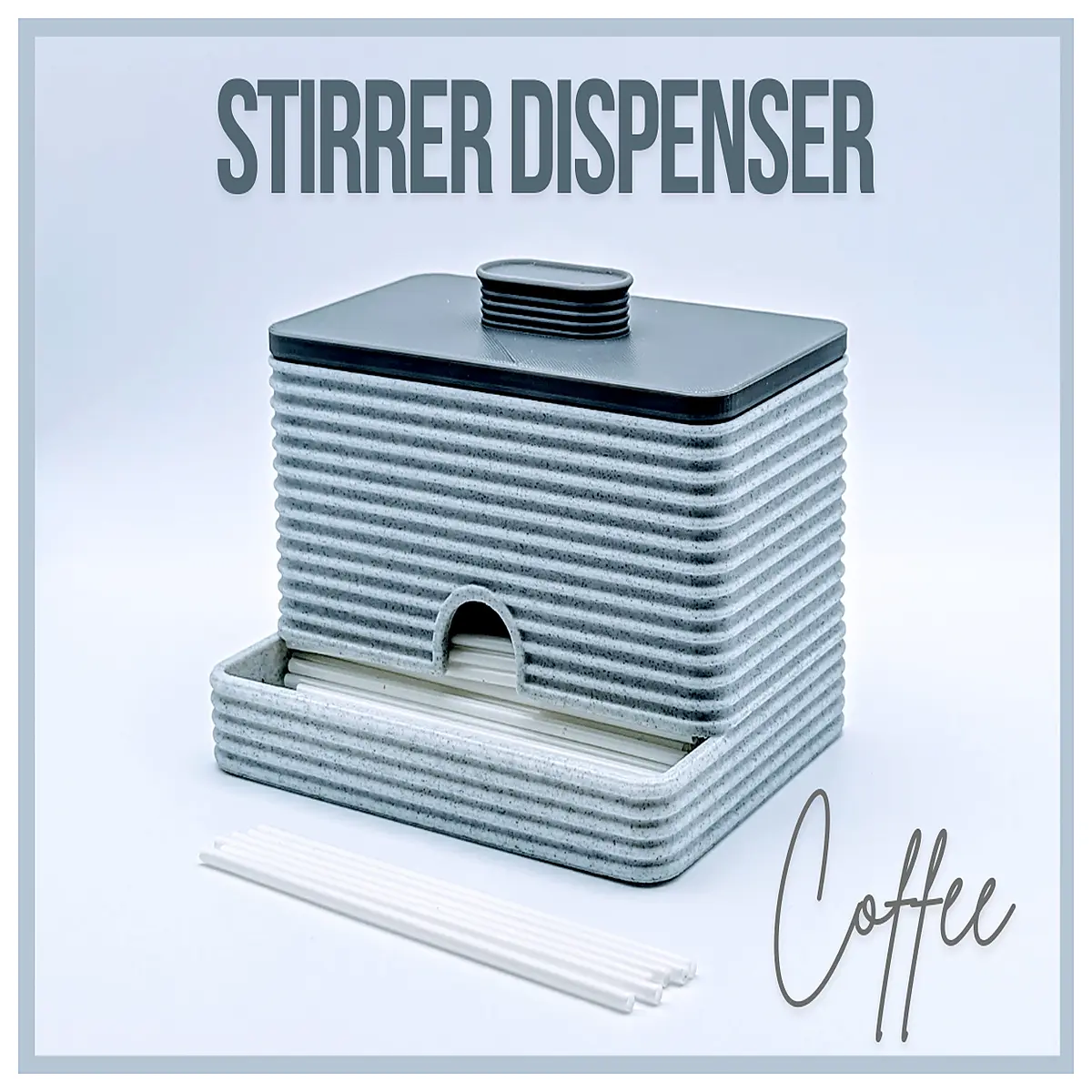coffee stirrer dispenser holder for cafe shop counter commercial automatic single serve cup organizer