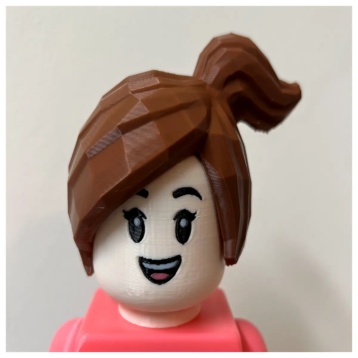 Large Block Hair Female Side Ponytail Realistic Hair Synthetic Wig Side Part Hair Anime Cosplay Wig