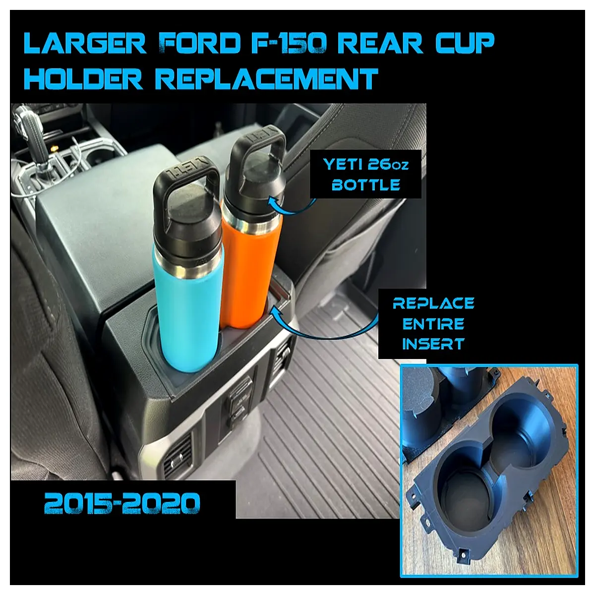 F 150 Rear Large Cup Holder Replacement Part Car Accessories Drink Holder Installation