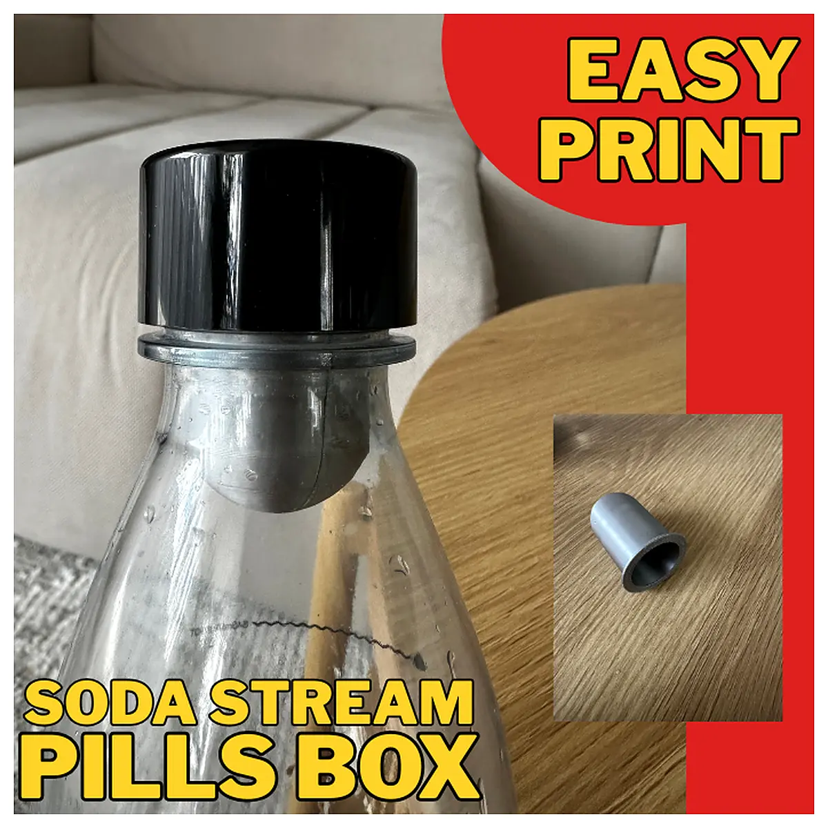 SodaStream Bottle Insert Capsule Holder Bottle Accessories Carbonation Component Internal Bottle Box Soda Water Container