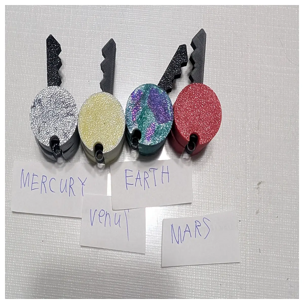 solar system keychain holder for car keys planet shaped protective silicone case space theme key fob cover cute planetary key ring accessory