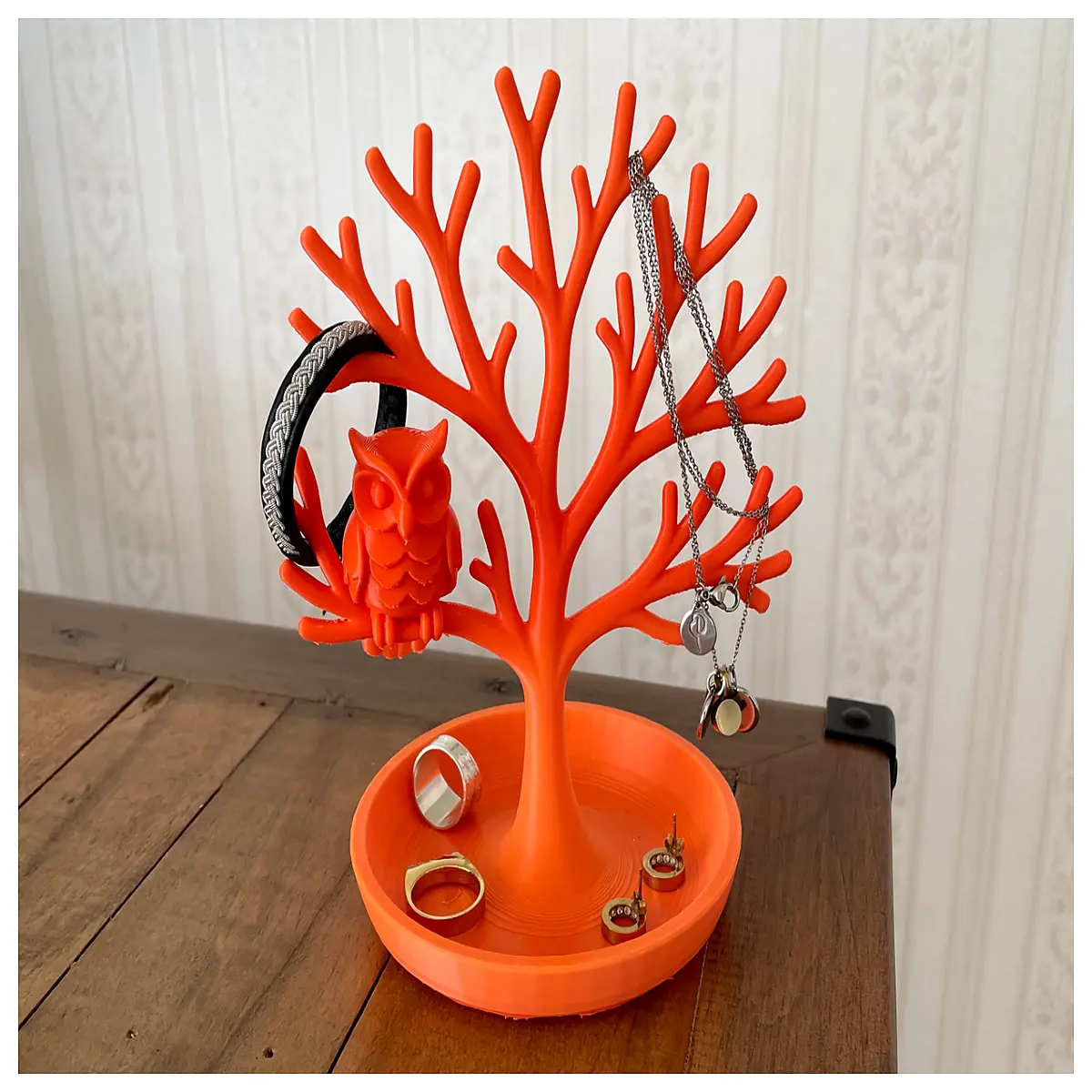 Owl Jewelry Stand Display Case Showcases Jewelry Decorations Creative Home Decor Pet Accessory Holder