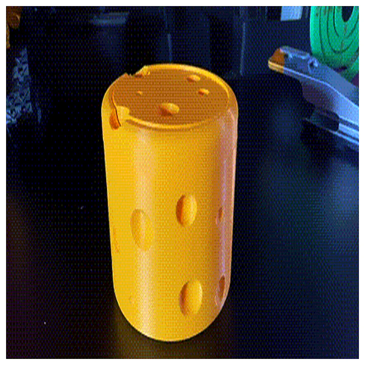 Desktop Cheese Trash Can Cute Novelty Organizer Compact Waste Bin for Desk Office Home Decor Accessories