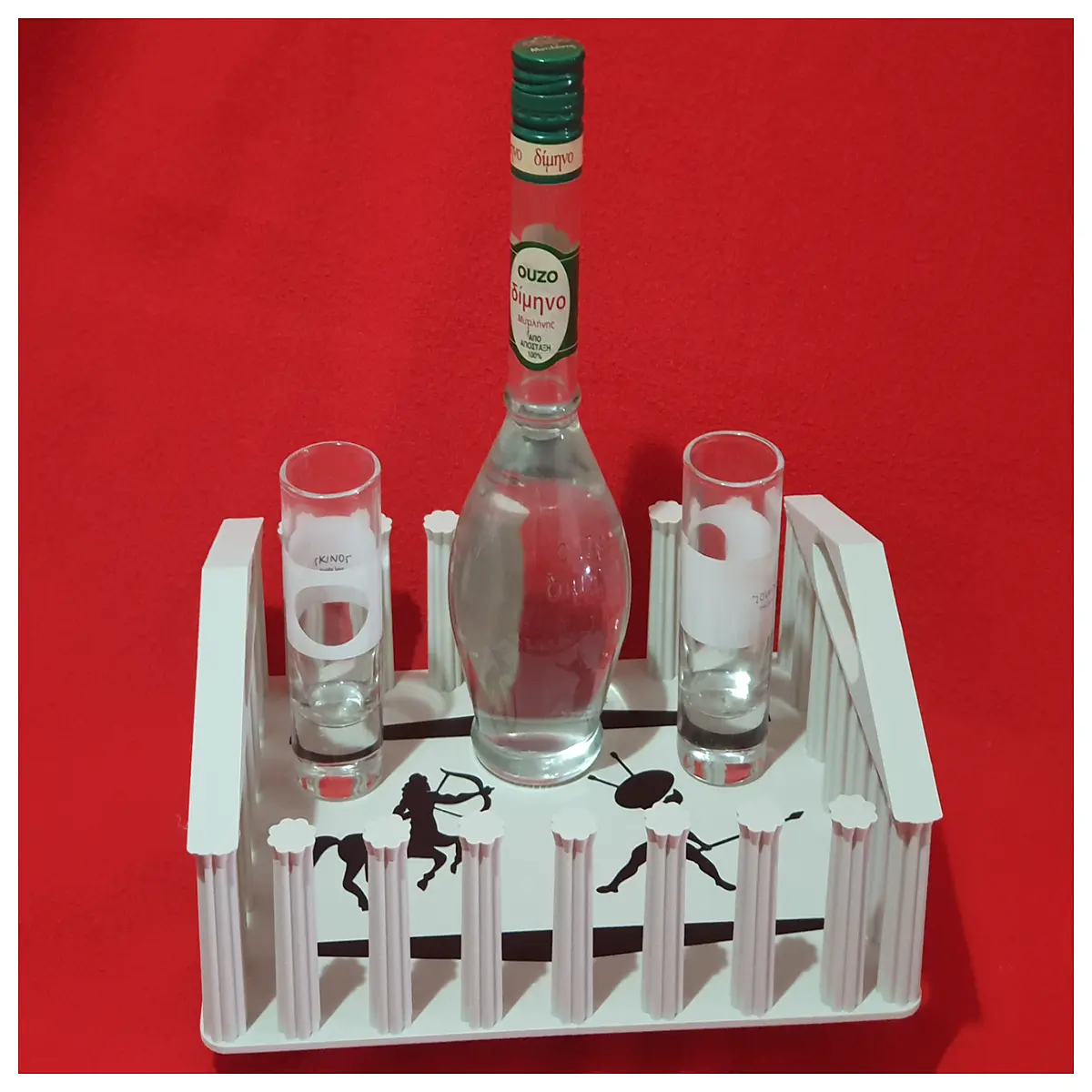 acropolis of athens anise spirit serving tray barware decorative home decor gift