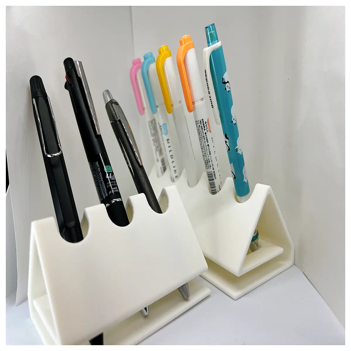 Slanted Pen Holder 3 5 Pack Adjustable Angle Desk Organizer Portable Pen Tube Stand Writing Support