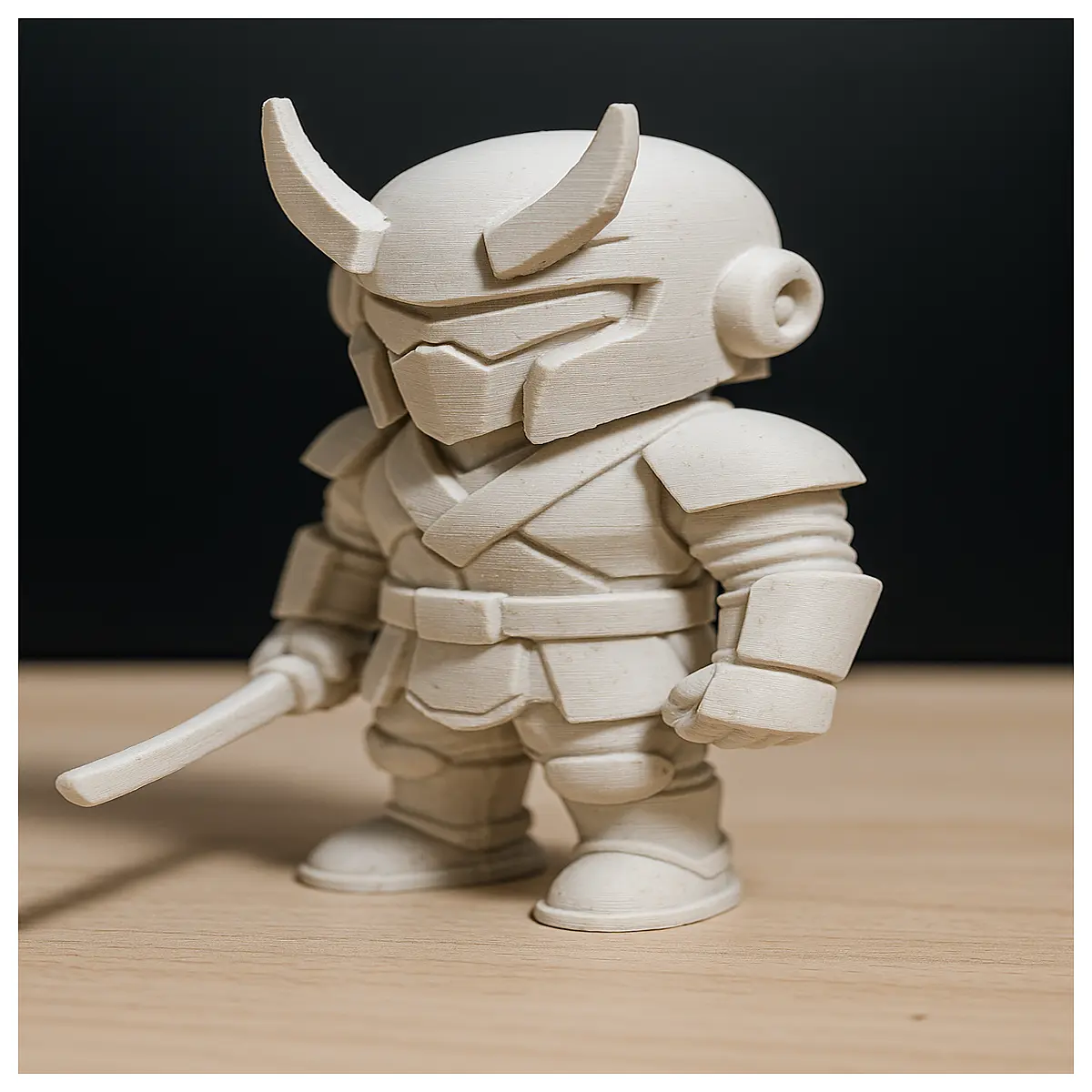 samurai figure collectible anime action toy neon for
