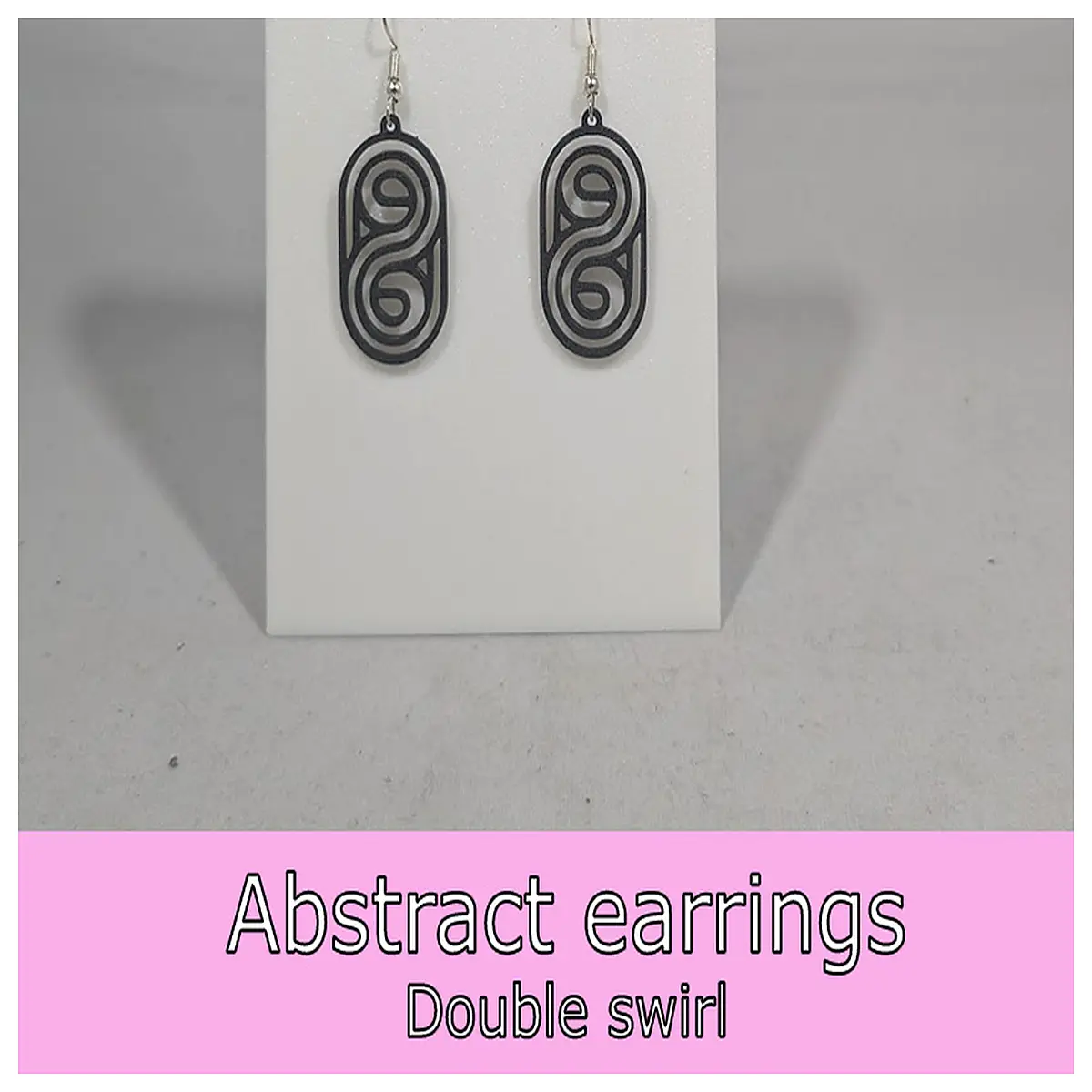 modern abstract double spiral hoop earrings for women minimalist geometric dangle jewelry trendy twisted metal pieces