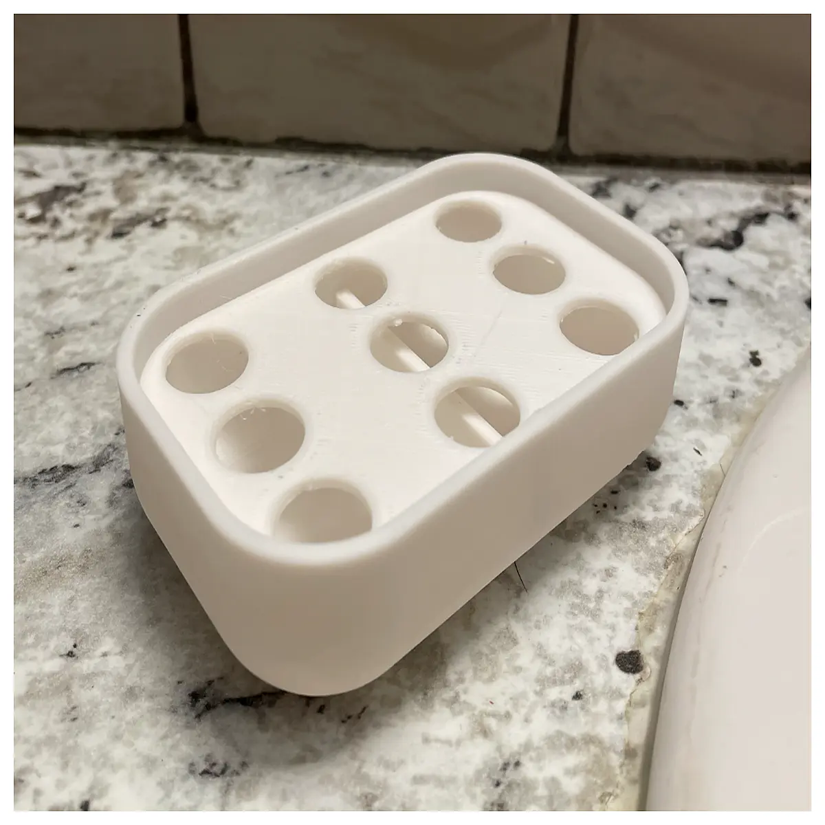 Removable Top Soap Dish Drain Holes Bathroom Soap Holder Storage Box Easy Cleaning