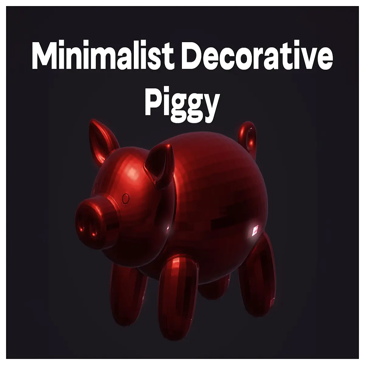 minimalist pig decor for nursery wall art modern home office desk accessory cute animal figurine