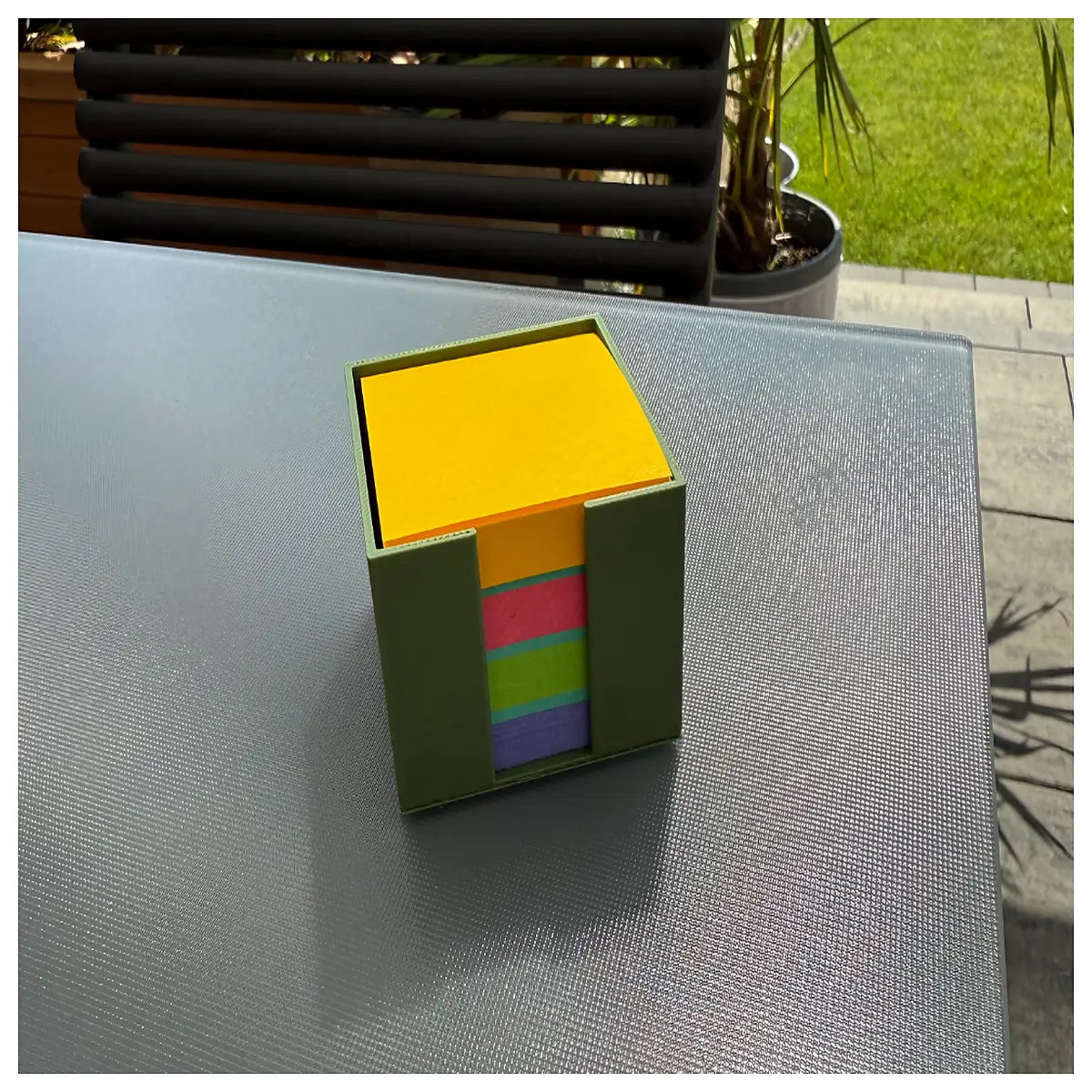 Sticky Note Holder Box 51mm Desk File Organizer Stand Up Storage Box Office Supplies Paper Organizer Case