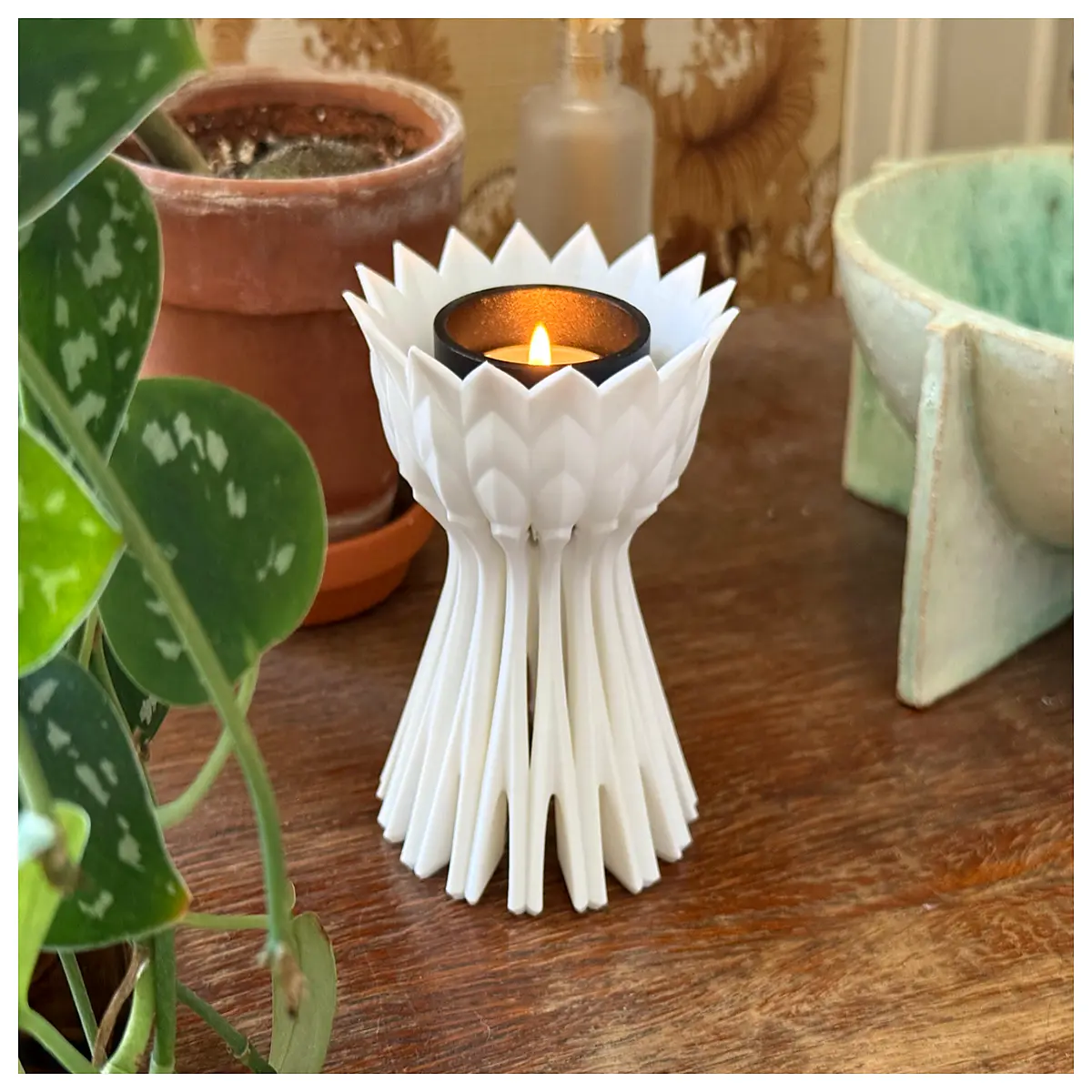 Candle Holder Desktop Decoration Zen Buddhist Ornament Prayer Home Decor Spiritual Gift Meditation Accessory