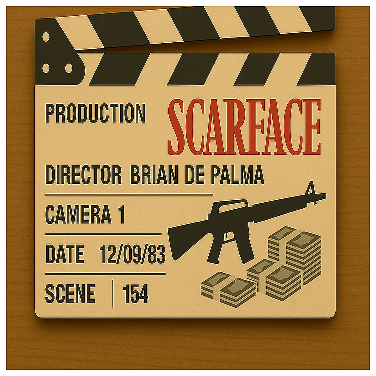 Scarface Movie Props Stage Board Film Props Movie Set Film Photography Movie Restoration Movie Merchandise Film Prop Accessories