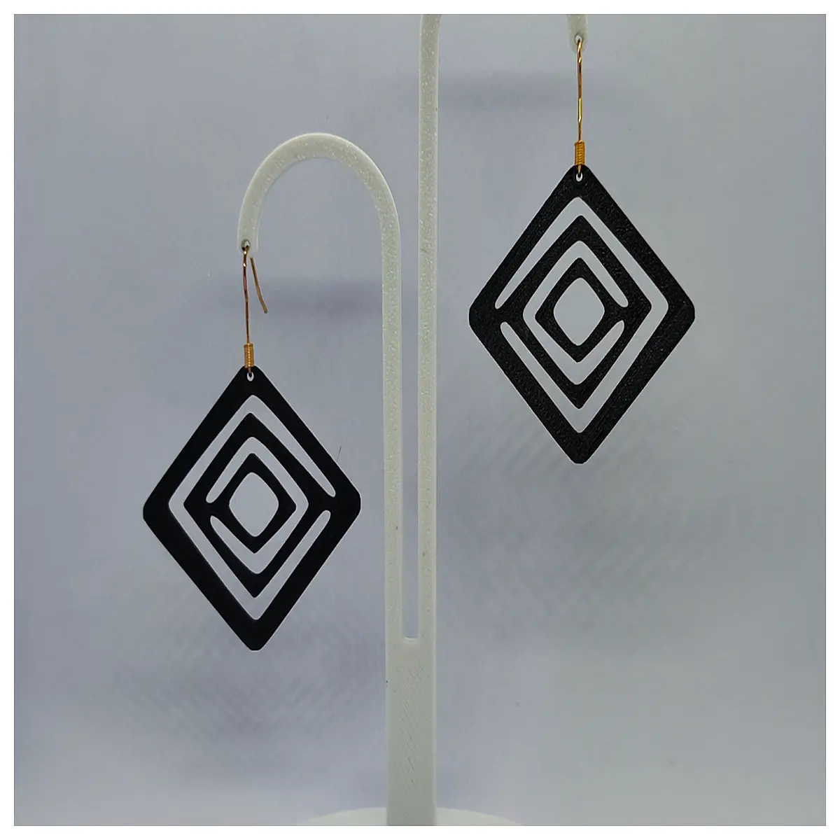 floating mirror earrings levitating disc jewelry anti reflective hoops modern metallic earrings for women