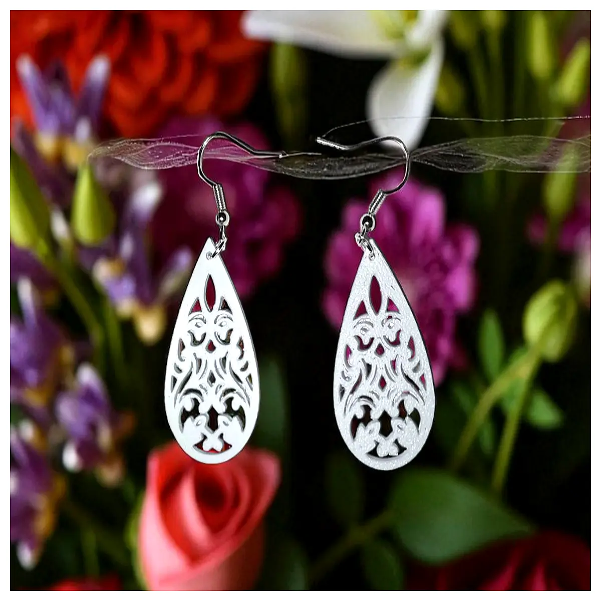 Floral Earrings Women s Elegant Romantic Jewelry Accessories Flower Earrings Bride Earrings Ear Drops Fashion Gift