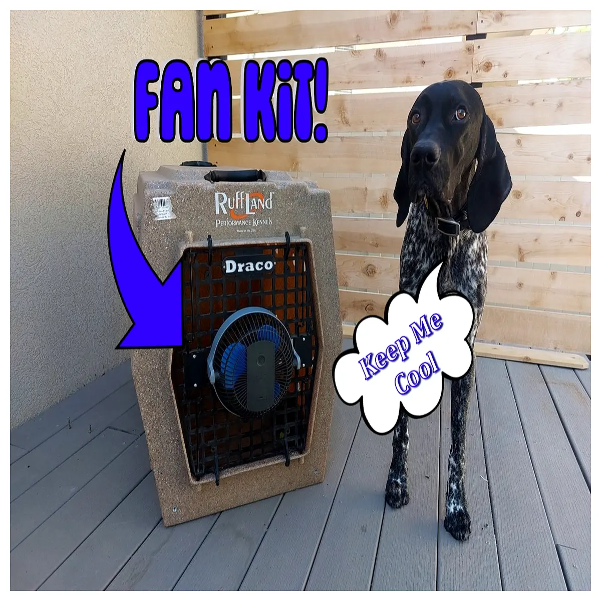Ruff Land Dog Kennel Cooling Ventilation Pet Comfort Kennel Accessories Warming Airflow