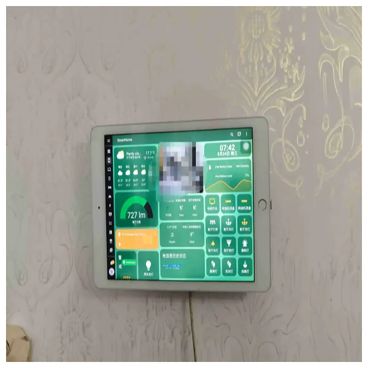 Smart Home Wall Mounted Tablet Wireless Charging Magnetic Wall Mount Smart Device Accessories Support Multiple Protocols
